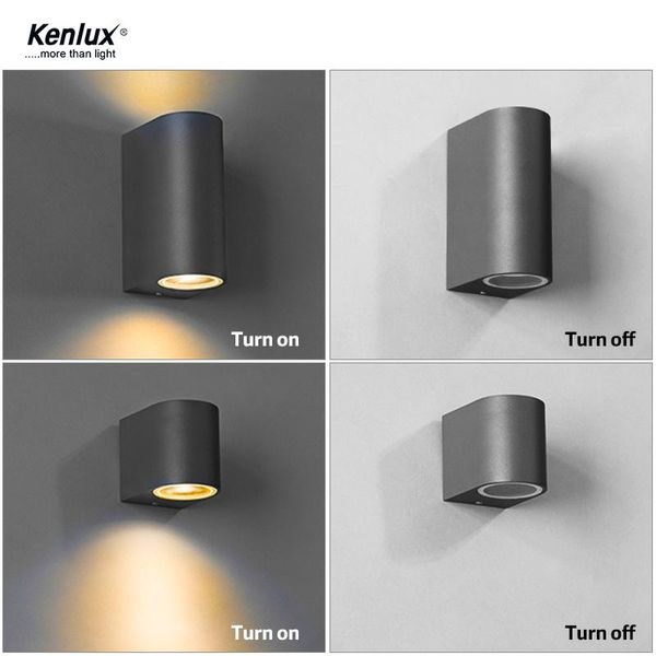 

wall lamp classic 5w 6w led ip65 waterproof indoor outdoor aluminum light surface mounted cube garden porch in