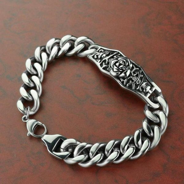 

link, chain rose pattern road bracelet europe and america, Black