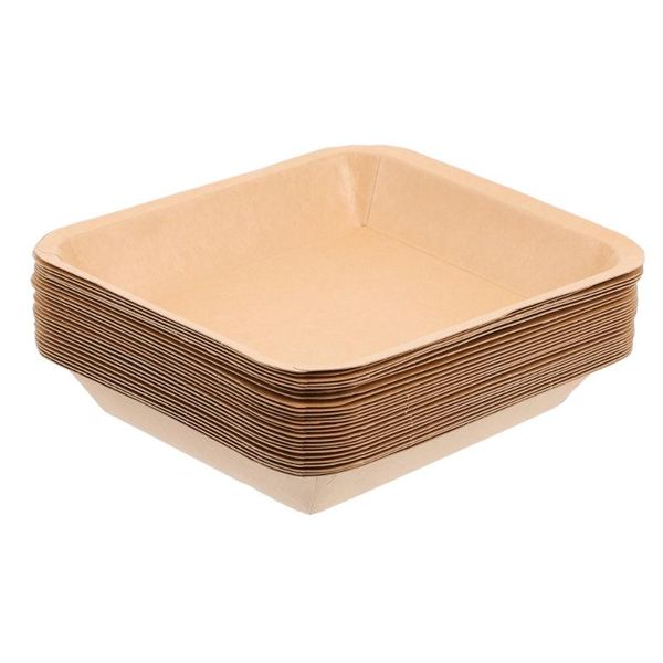

gift wrap 25pcs thickened kraft paper plates disposable fried snack
