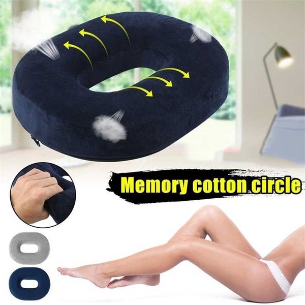 Memory Foam Donut Anello Cuscino Comfort Car Seat Pad Coccige Dolore Fermiera Pillow Home Office Anti Emorruro antiscivolo ortopedico 211203