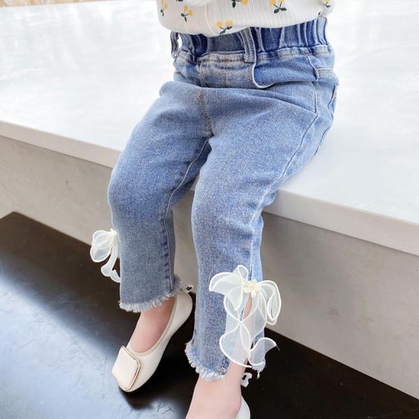

jeans toddler for girls floral casual style kids spring autumn clothes, Blue