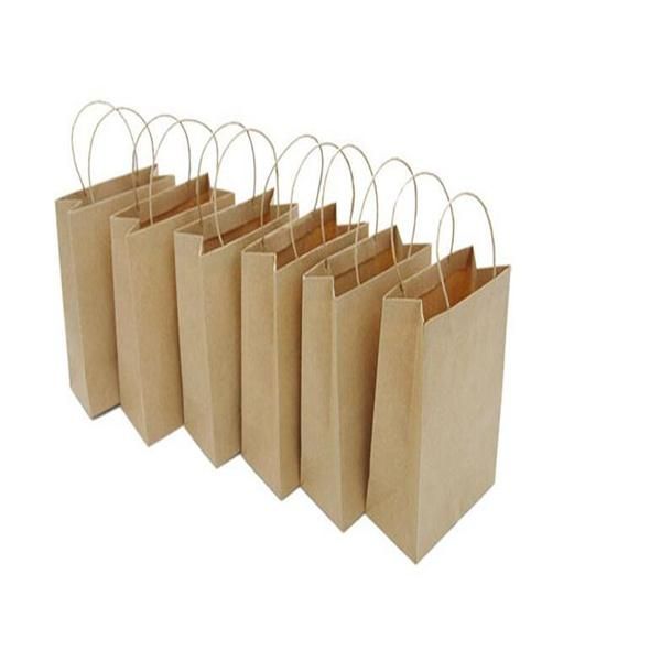 2021 Bolsa de papel de jóias mini kraft papel presente punho saco de casamento festa doces alimentos para embalagem de alimentos 10 * 5 * 12cm