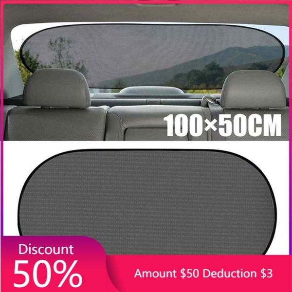 

car sunshade 100x50cm universal rear side window mesh curtain sun shield uv protection cover film shade summer