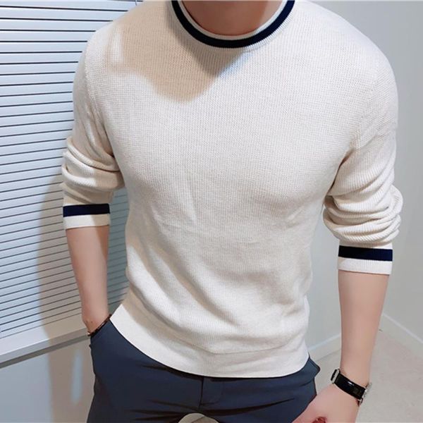 

men's sweaters men tomi o-neck cotton sweater autumn winter jersey jumper hombre pull homme hiver pullover knitted, White;black