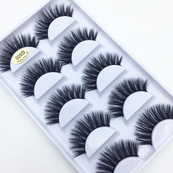 

pairs natural 3d false eyelashes lashes eye makeup eyelash extension artificial mink beauty tools1