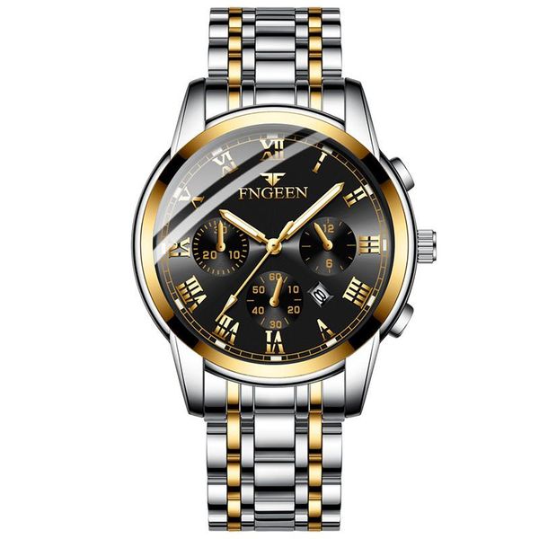 

wristwatches non-mechanical watch trend quartz men's wristwatch waterproof luminous student analog watches boy gift clock montre homme, Slivery;brown