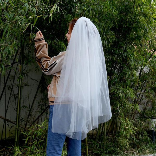 

bridal veils 2021 arrival ivory wedding veil tulle with comb accessories, Black