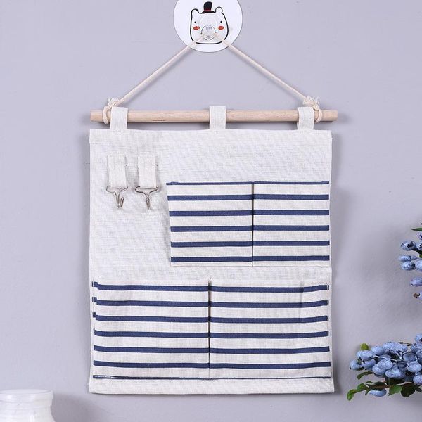 Borse portaoggetti Tasche multiple Lino Cotone Decorazioni per la casa Articoli vari Parete dietro la porta Armadio pensile Comodino Organizer Borsa per camera da letto