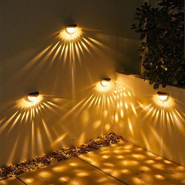 

outdoor wall lamps solar light night shadow stair garden decoration led aisle waterproof