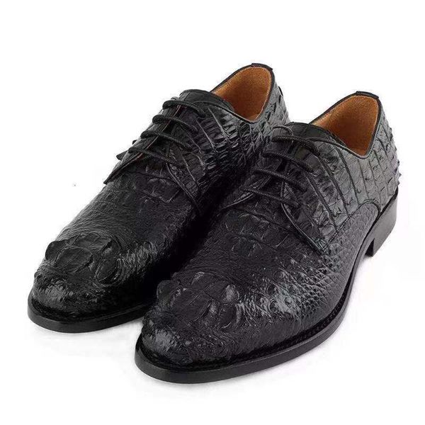 

dress shoes hexiaofengdedian men male formal crocodile leather, Black