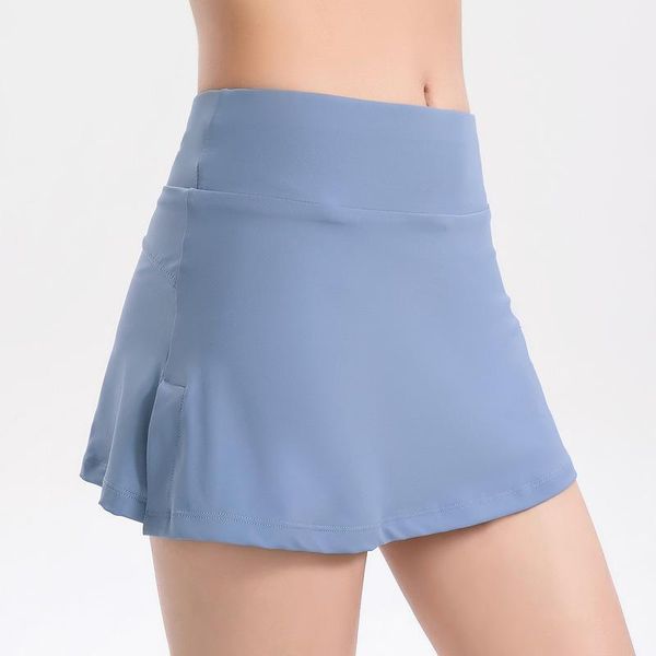 

gym clothing shorts women sports skirts fake two-piece yoga stretch quick-drying running fitness high waist short, White;black