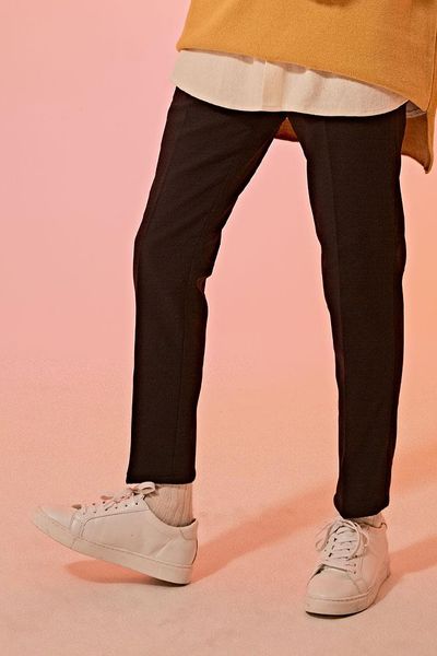 

men's pants cropped straight 9-inch spring and autumn korean style trend versatile slim small leg casual, Black