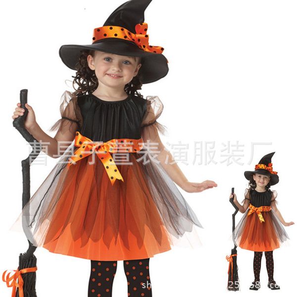 

halloween little witch cosplay chilen's costume ball role play, Black;red