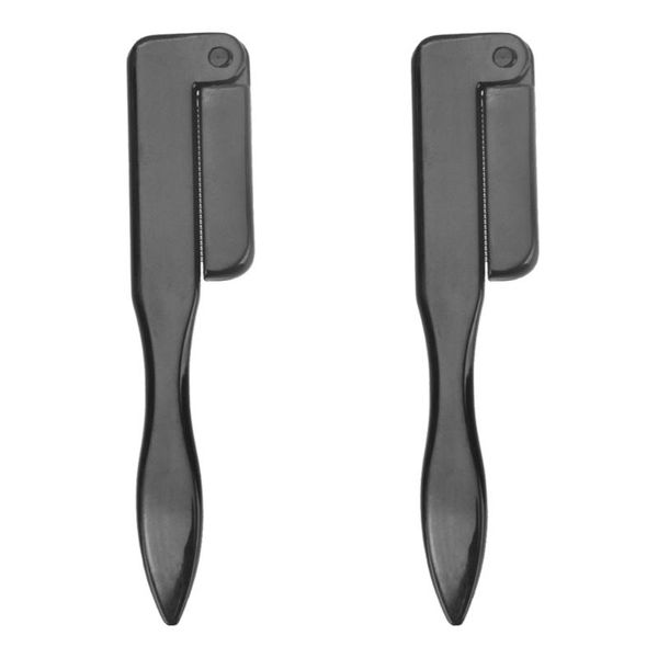 

hair brushes 2pcs folding eyelash combs stainless steel, Silver