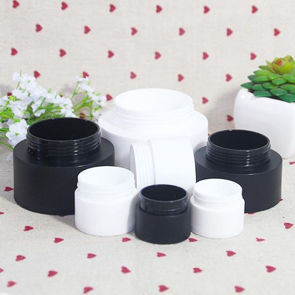 

buy 3g-80g matte sample cosmetic makeup jars eye cream lotion lip pots empty black white containers with gasket storage bottles &