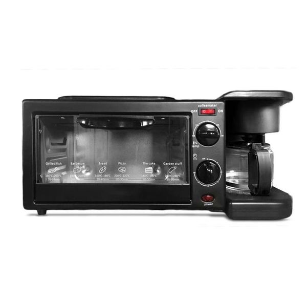 

electric skillets breakfast maker toaster 3-in-1 multifunctional center station household oven mini machine