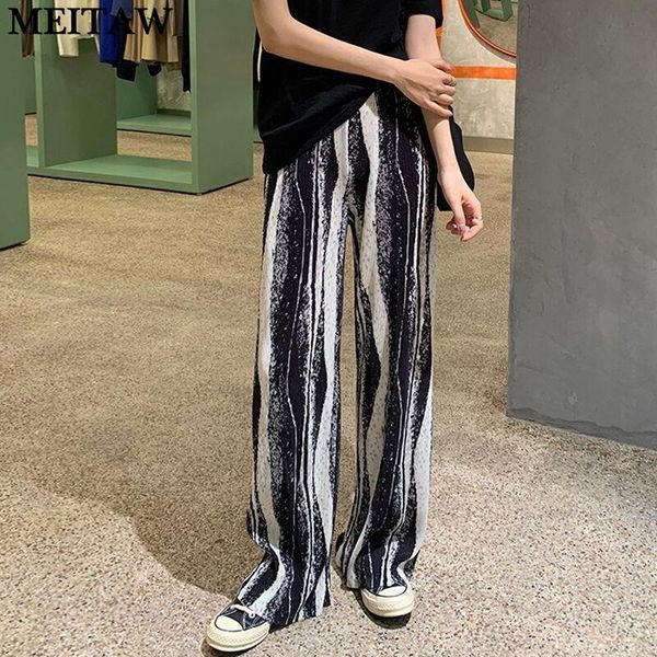 

women's pants & capris 2021 spring autumn tie dye printed women sweatpants ladies casual loose high waist wide leg trousers joggers, Black;white