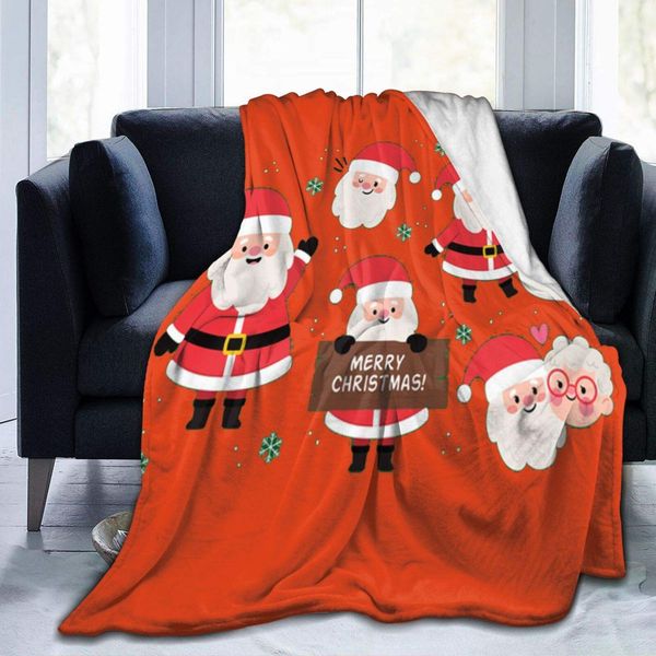

santa claus character collection flat design soft warm elegant blanket faux fur throw blanket for office home couch60 x50