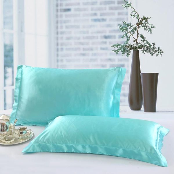 

cushion/decorative pillow 2pcs fashion silk satin pillowcase comfortable cover for bed covers