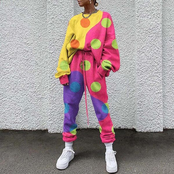 

yoga outfit two piece set casual tracksuit women 2021 fashion keep warm womens printed long sleeve +long pants lady suit outfits