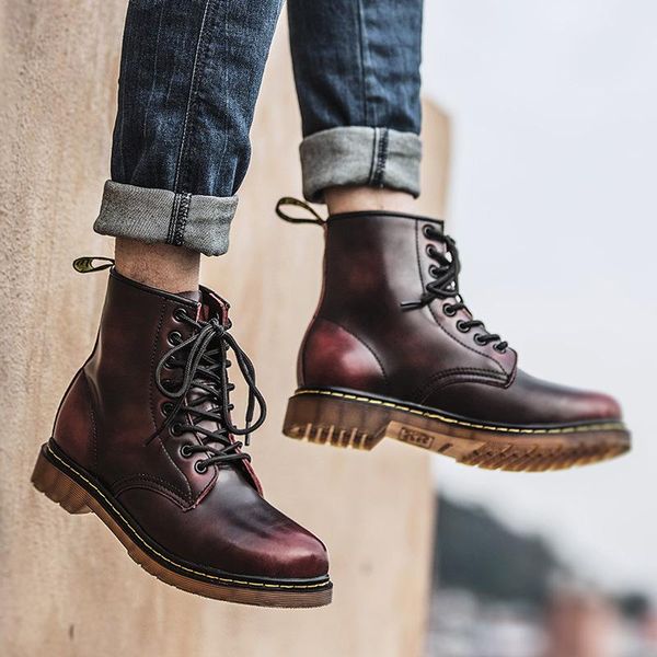 

boots ladies leather shoes high-fashion winter warm snow black couple unisex