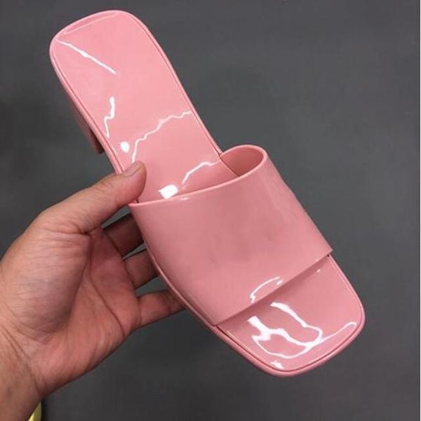 

women sandals high heels rubber slide sandal platform slipper chunky height shoes summer embossed flip flops with box, Black