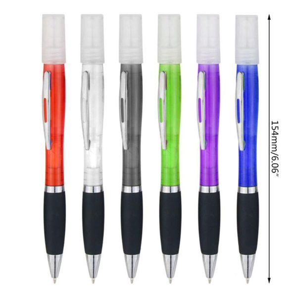 

ballpoint pens 1pcs spray pen plastic mini portable travel refillable perfume bottle universal high quality, Blue;orange