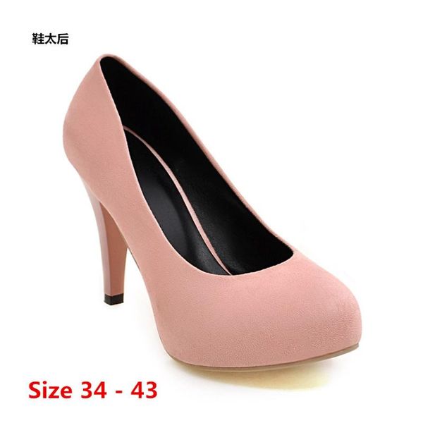 

dress shoes woman pumps wedding party platform women high heels ladies big size 34 - 43, Black
