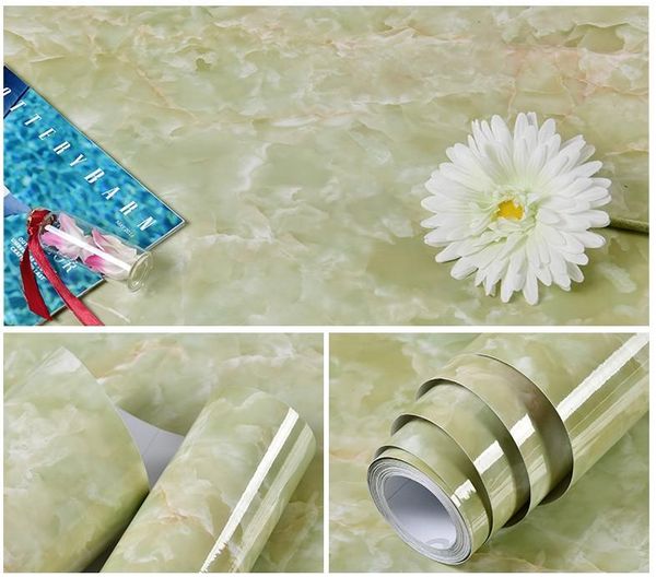 

wallpapers 5m luxurious marble texture self-adhesive wallaper home accessories pvc wall stickers rolls for living room kitchen paper