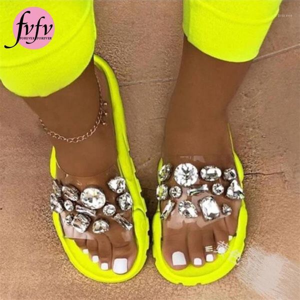 

slippers [fvfv]travel flip flop beach shoes sandals women bright diamond casual outdoor non-slip woman drop1, Black