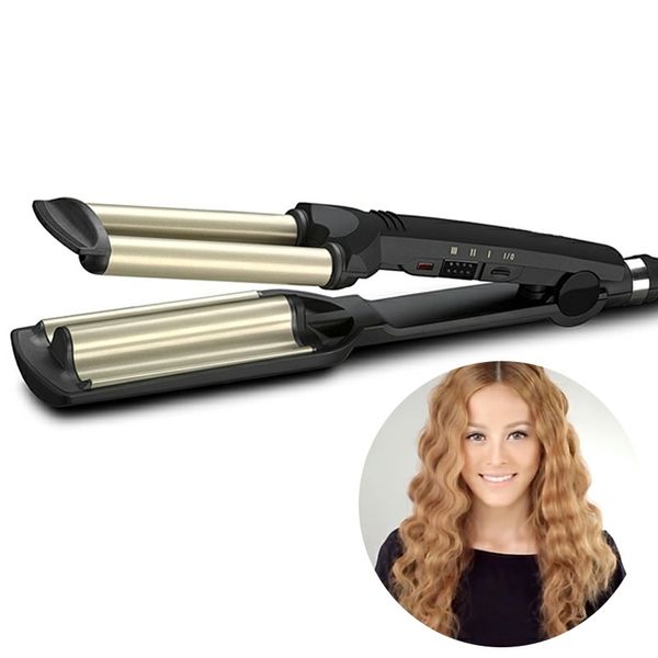 Professional Styler 3 Barrels Большие Керлинг Курлиров для волос Одиночные Железные Пушистые Увеличить Салон Укладки Инструменты