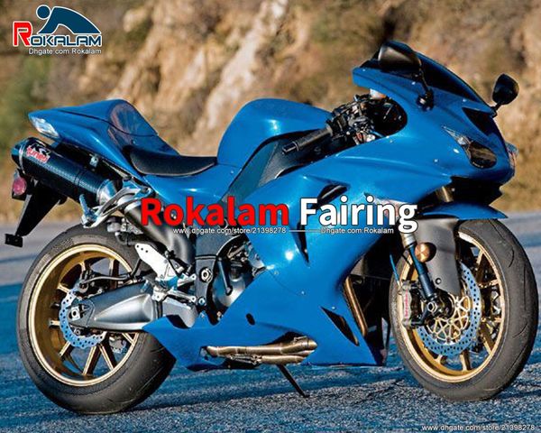 

blue aftermarket fairings for kawasaki ninja zx10r zx 10r cover 2006 2007 abs fairing kit (injection molding)