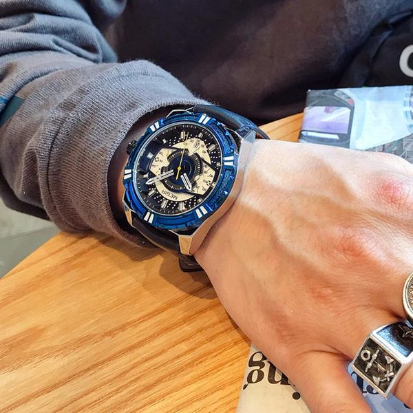 

wristwatches megir men's watch fashion casual quartz waterproof chronograph sports men watches relogio masculino erkek kol saati 2021, Slivery;brown