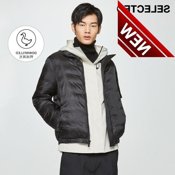 

selected new men's business casual white down jacket s|420412022, Black