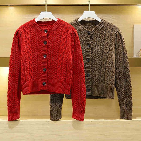 

women's sweaters sweaters autumn women sweater single breasted o-neck fashion ladies knit car wdao, White;black