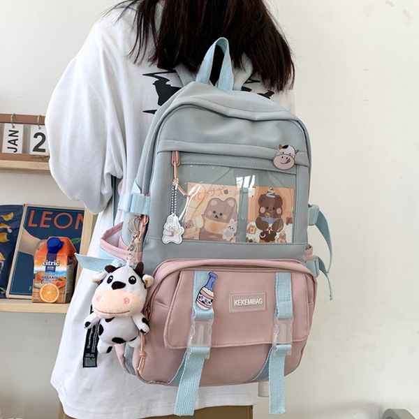 

joypessie fashion women backpack kawaii canvas leisure travel bag rucksack bookbag for teenager girl schoolbag lapmochila