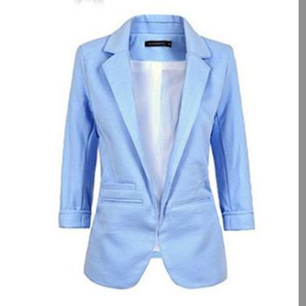 

women's suits & blazers 2021 autumn women candy colors slim fit blazer jackets notched office work open front outfits color coats, White;black