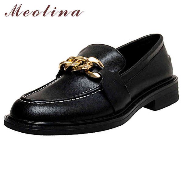 

women's leather medium heels chain shoes lace less informal black spring 2 9