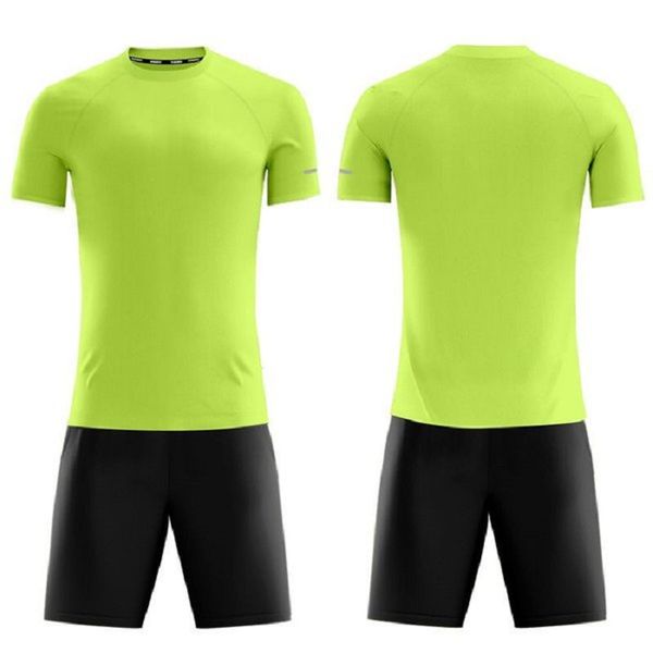 

1656778shion 11 team blank jerseys sets, custom ,training soccer wears short sleeve running with shorts 013, Black;yellow