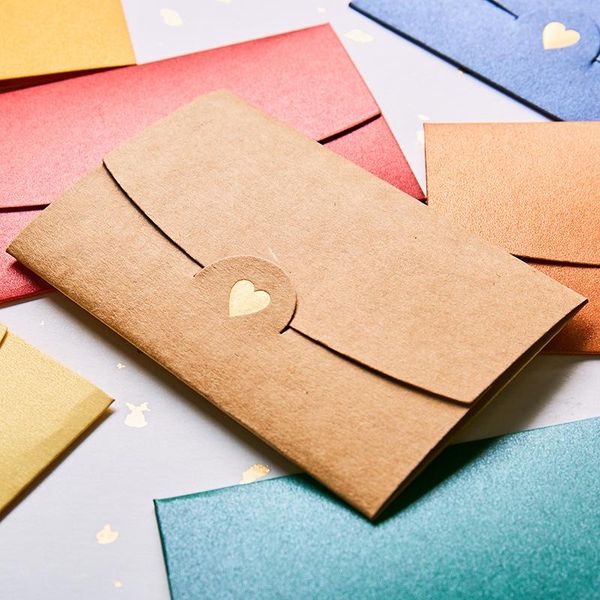 

gift wrap 10pcs heart kraft paper envelopes european vintage envelope for wedding letter invitation party