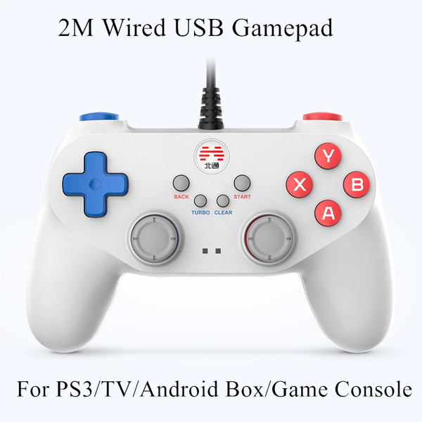 

game controllers & joysticks beusb controller for ps3 raspberry pi pc android tv box steam console mini handheld wired gamepad joystick