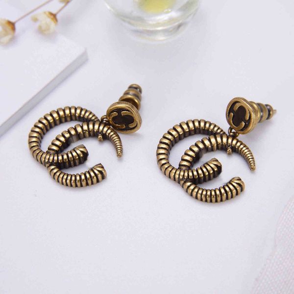

factory specials aa new brass letter diamond earrings for women 02, Silver