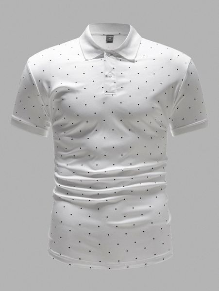

men polka dot polo shirt l5nk#, White;black