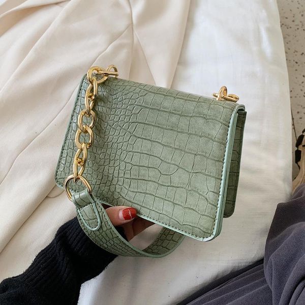 

evening bags crocodile pattern pu leather crossbody luxury designer for women 2021 chain female shoulder handbags mini travel and purses