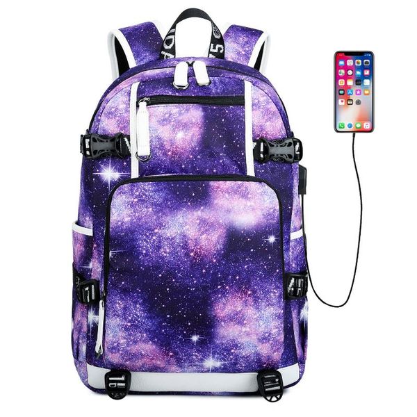 

waterproof starry sky camouflage backpack lapusb charging women oxford travel male bag fashion school