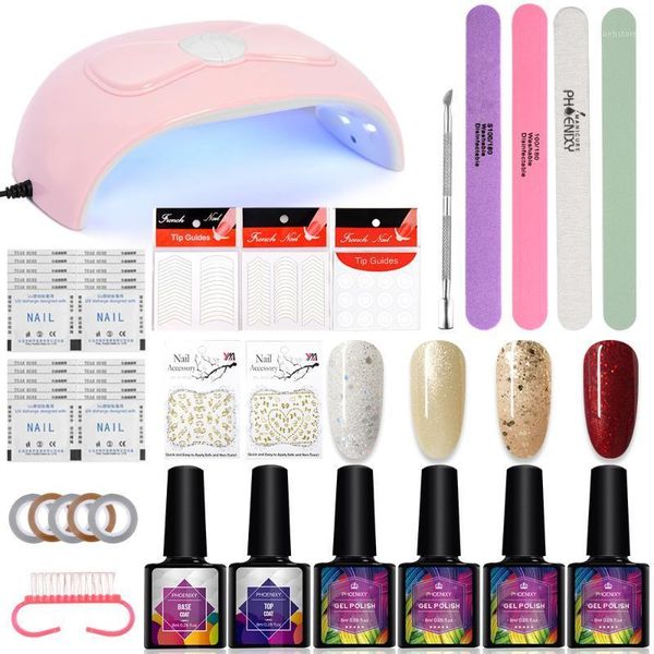 

gel polish set uv lamp for nail everything manicure semi permanent varnish kit polish1