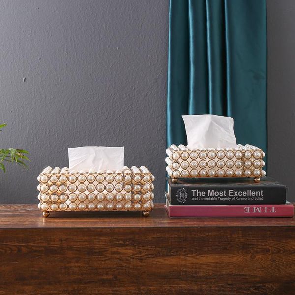 

tissue boxes & napkins creative european-style pearl box simple home living room coffee table napkin case drawer car