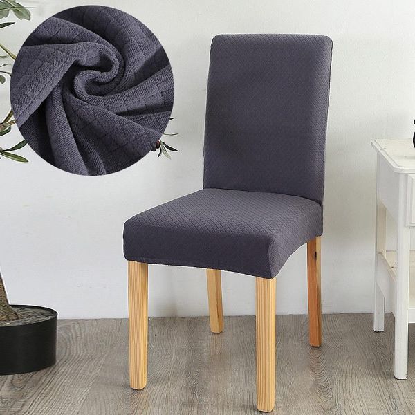 

chair covers super thick cotton spandex dining universal size big elastic solid color cover stretch cushion without armrest