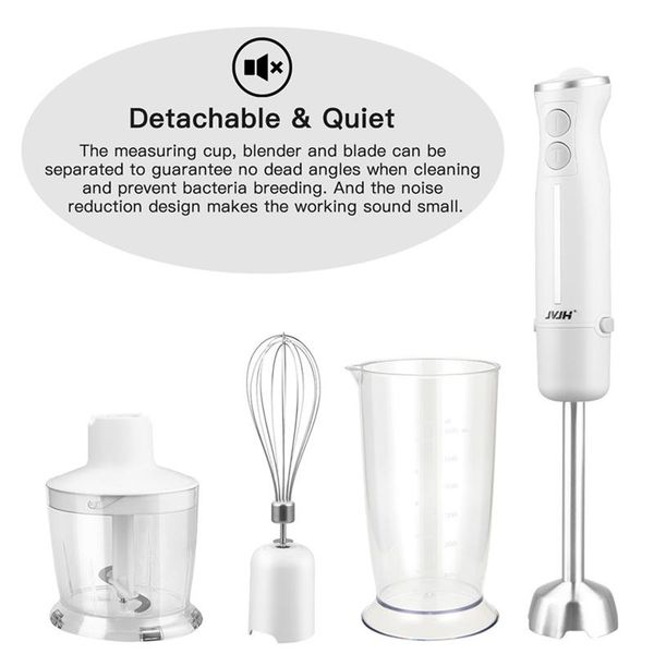 

blender jvjh 4 in 1 hand 6 speed immersion portable stainless steel food processor whisk meat smothie grinding fruit