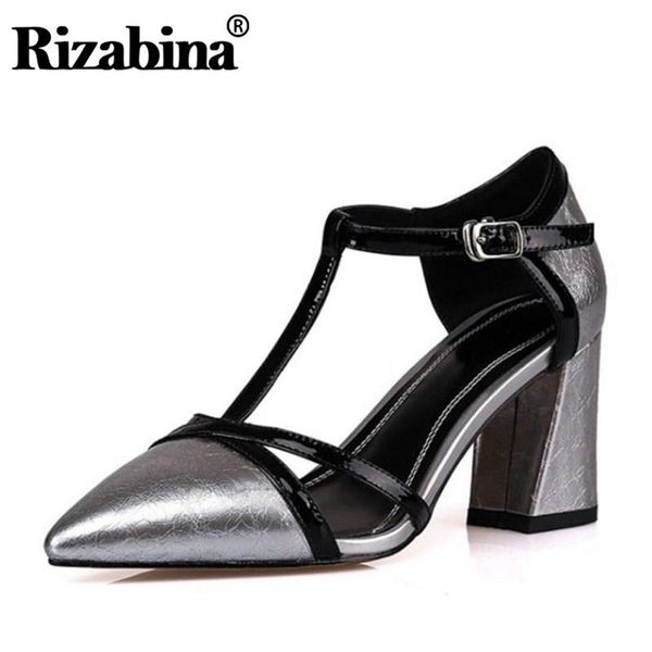 

t-strap real leather high heel summer sandals wedding party daily quality shoes women size 34-39, Black